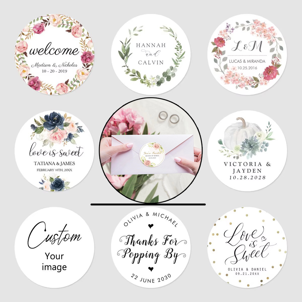 Wedding Supply Bulk - Pegatinas Personalizadas para Bodas, Cumpleaños, Bautizos