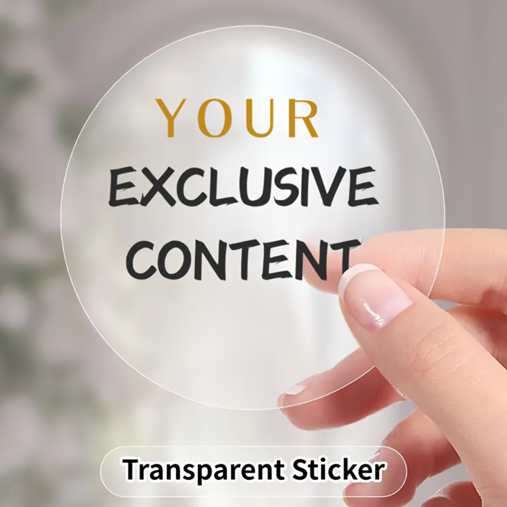 Wedding Supply Bulk - Pegatinas Redondas Transparentes Personalizadas para Bodas,