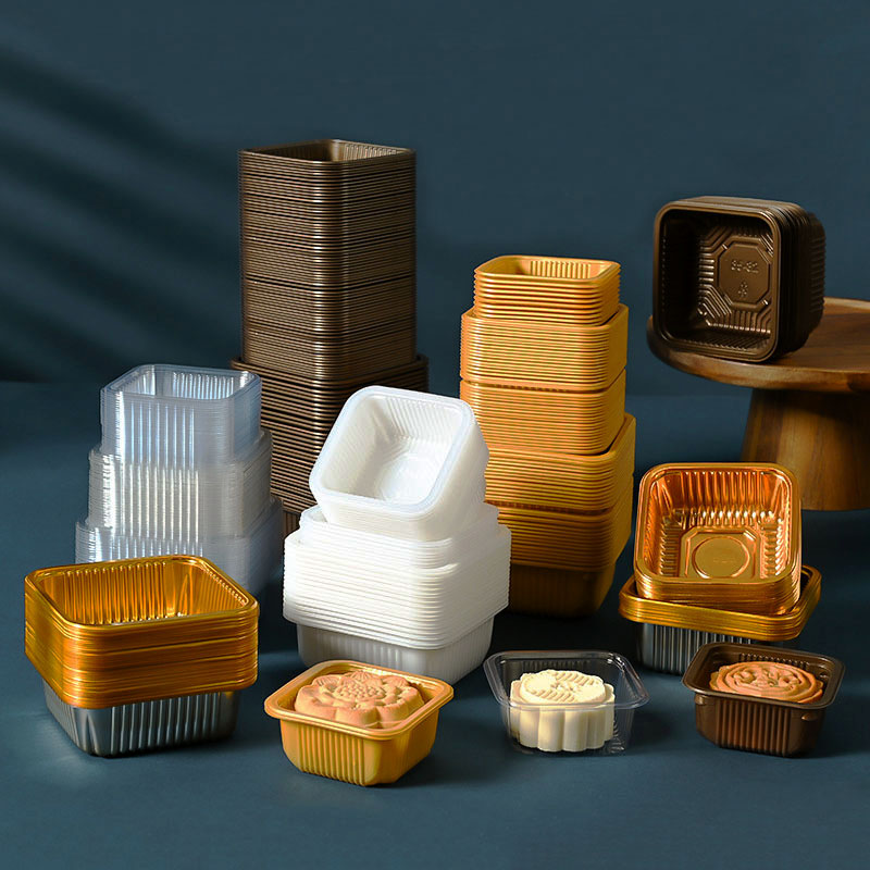 Wedding Cake Supply - Mooncake-bandeja de plástico para repostería, suministros