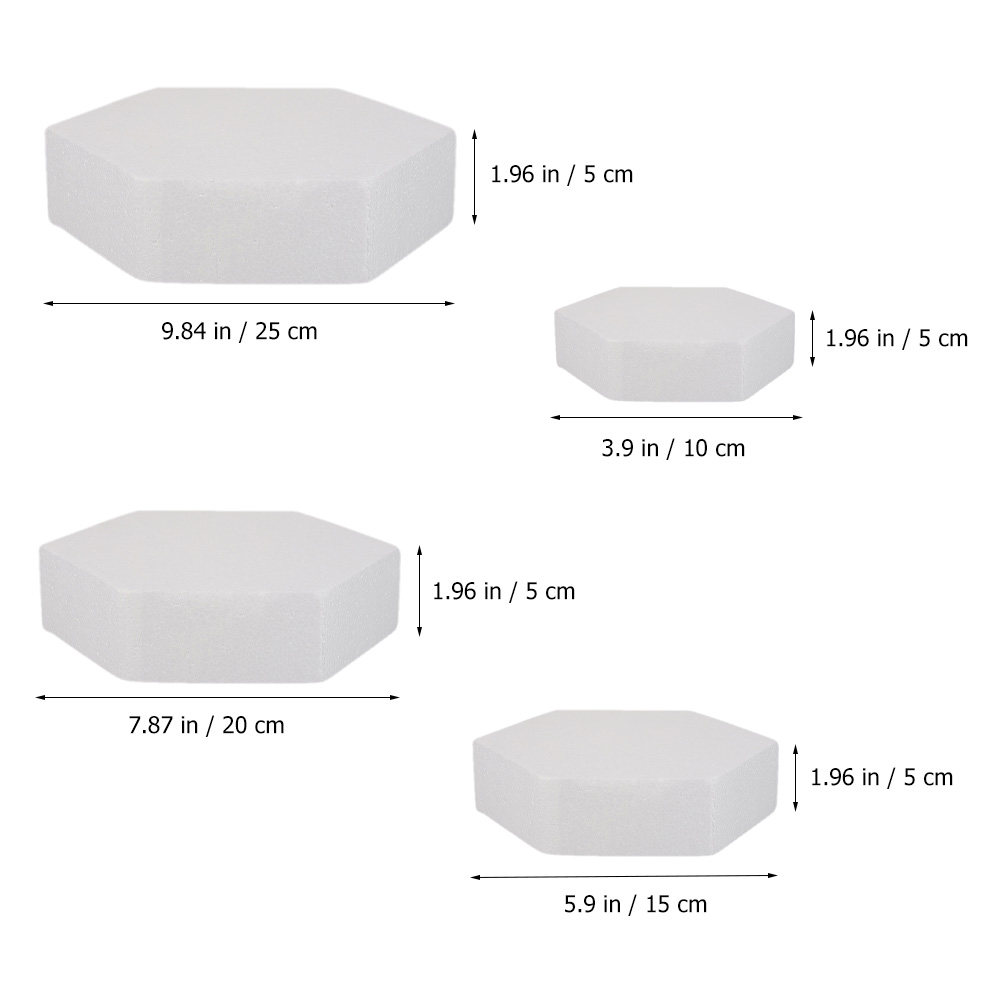 4 unidades de moldes de espuma - Wedding Cake Supply reseña y precio