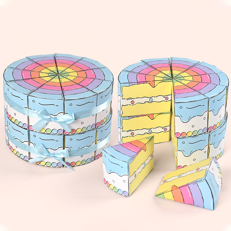 Caja de regalo de papel con fo - Wedding Cake Supply reseña y precio