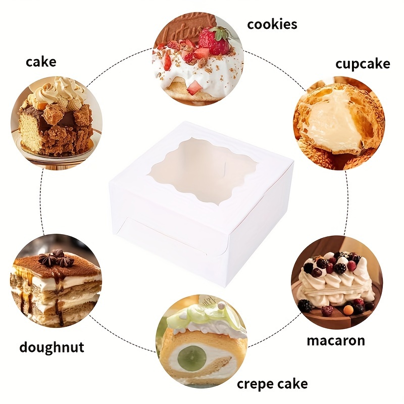 Cajas de papel Kraft para past - Wedding Cake Supply reseña y precio