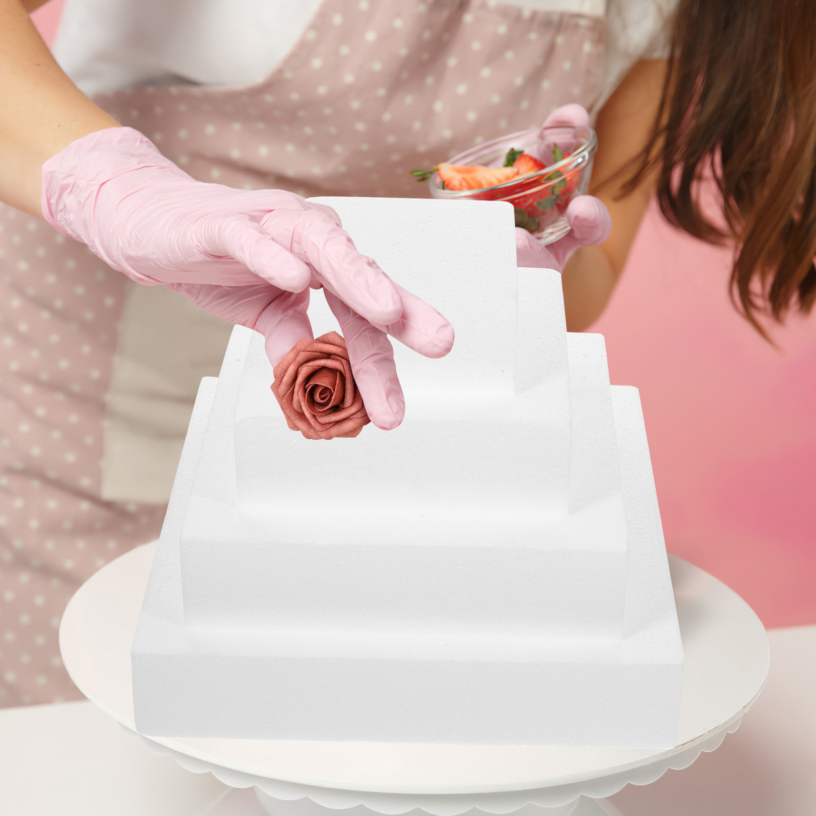 4 Piezas de Maquetas de Pastel - Wedding Cake Supply reseña y precio