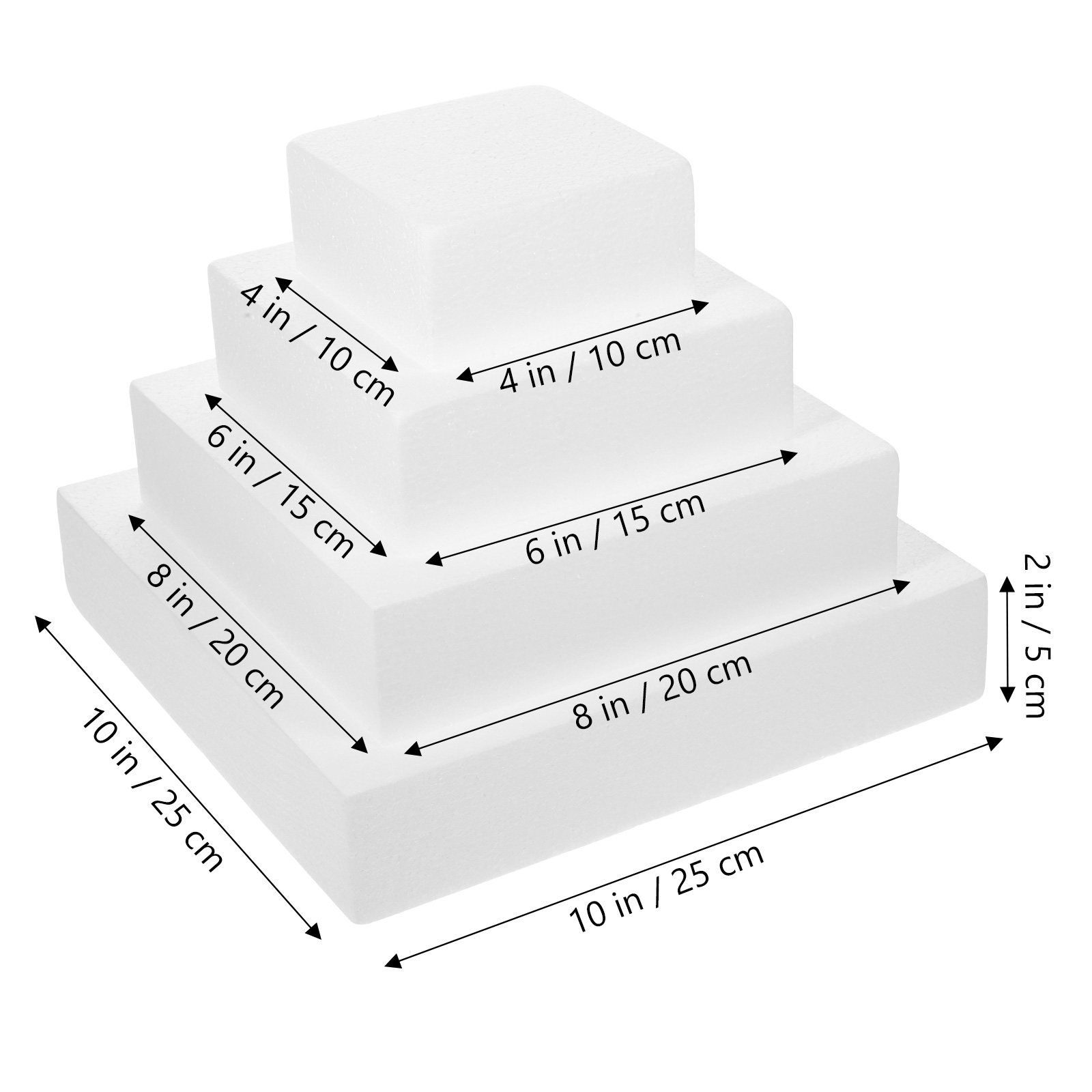 4 Piezas de Maquetas de Pastel - Wedding Cake Supply reseña y precio